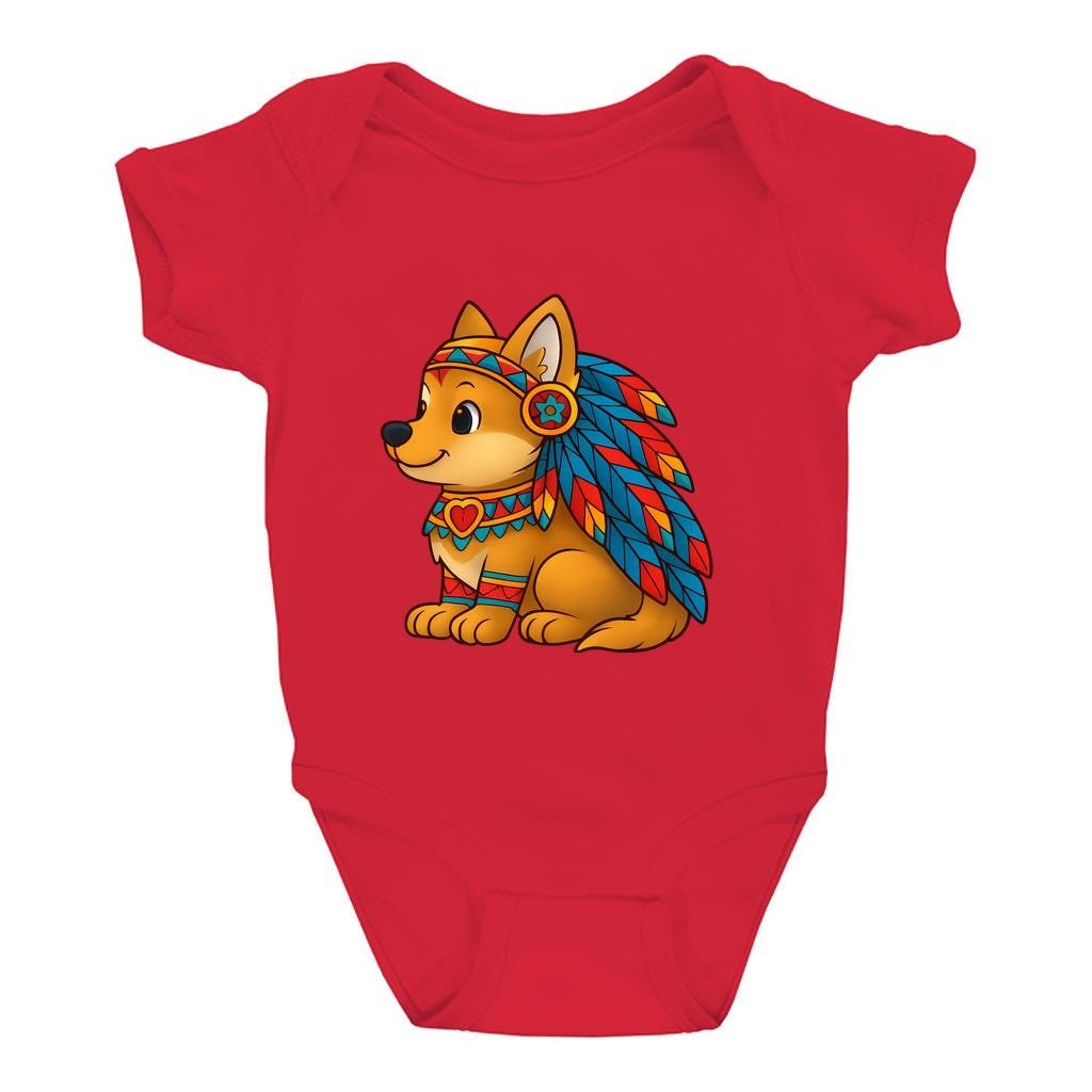 Baby Wolf Onesie: Native American Headband, Toddler Animal Sleepwear - Image 8