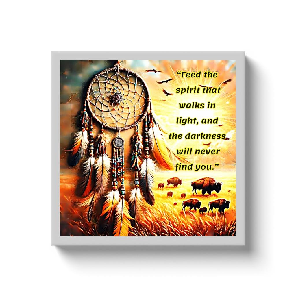 Dreamcatcher With Bison Canvas Wraps