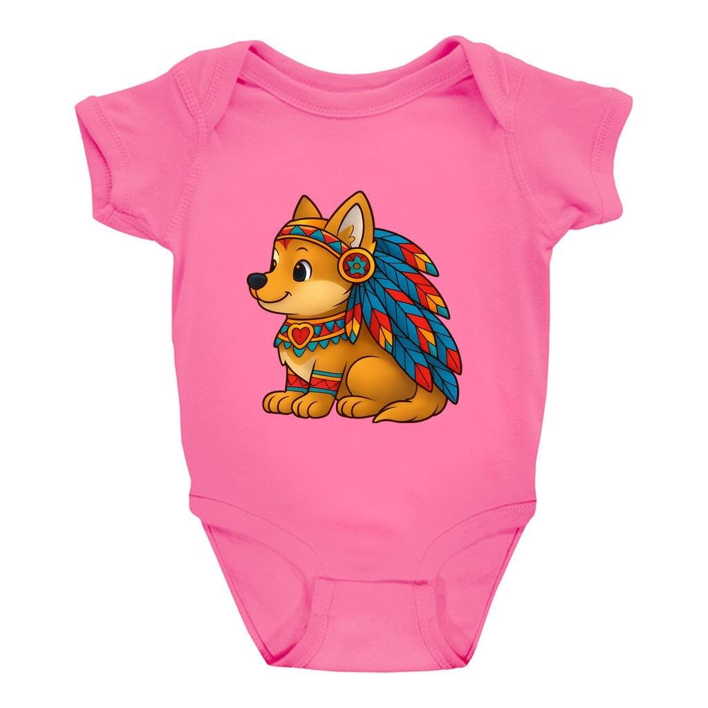 Baby Wolf Onesie: Native American Headband, Toddler Animal Sleepwear - Image 7