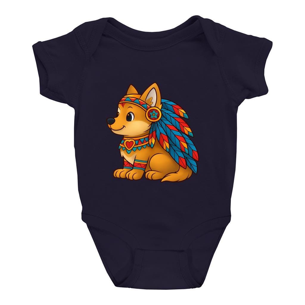Baby Wolf Onesie: Native American Headband, Toddler Animal Sleepwear - Image 5