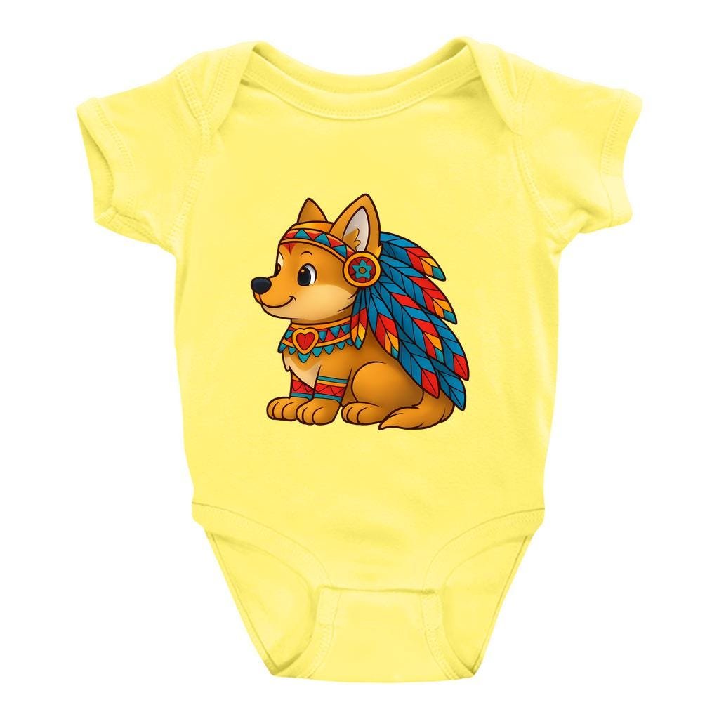 Baby Wolf Onesie: Native American Headband, Toddler Animal Sleepwear - Image 4