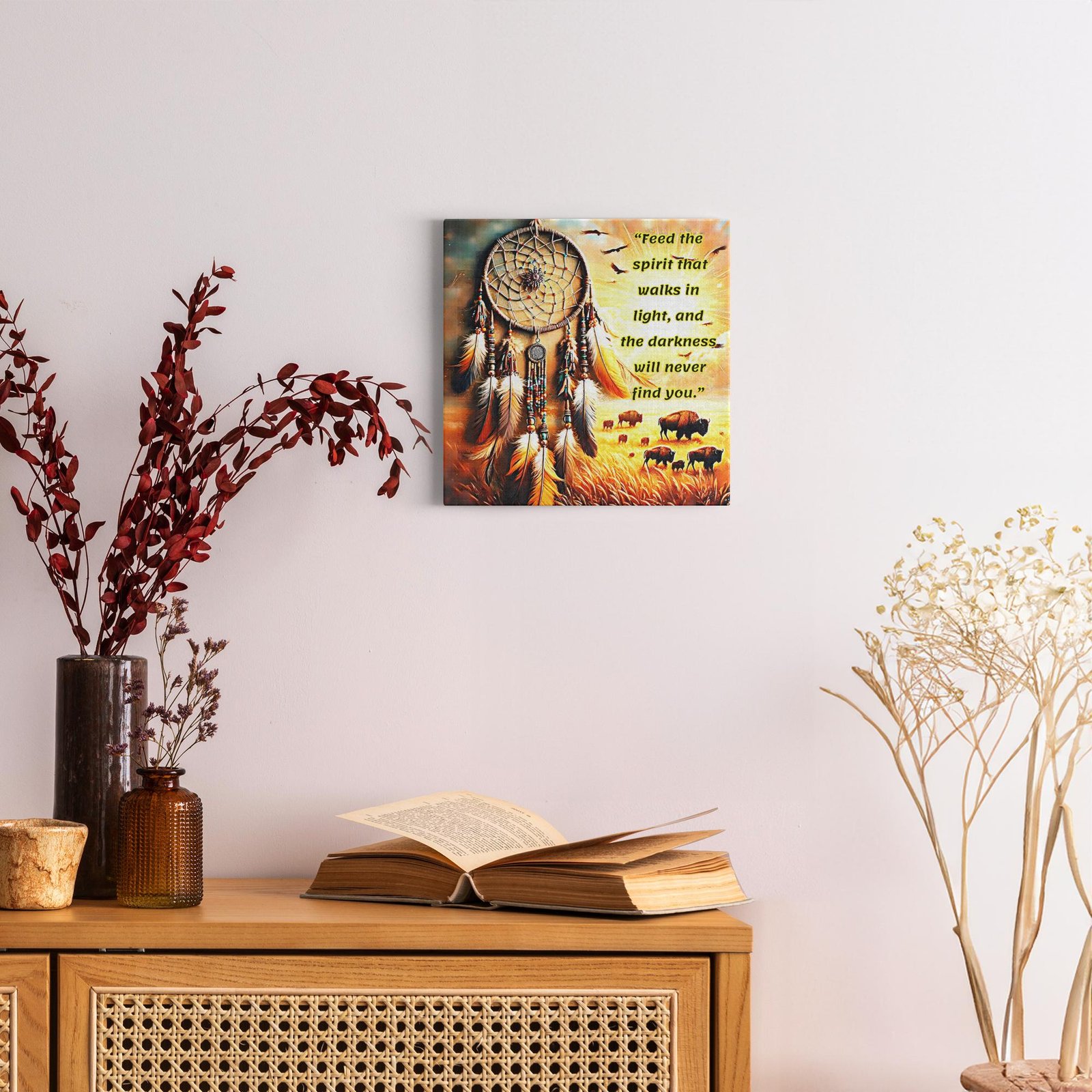 Dreamcatcher With Bison Canvas Wraps - Image 4