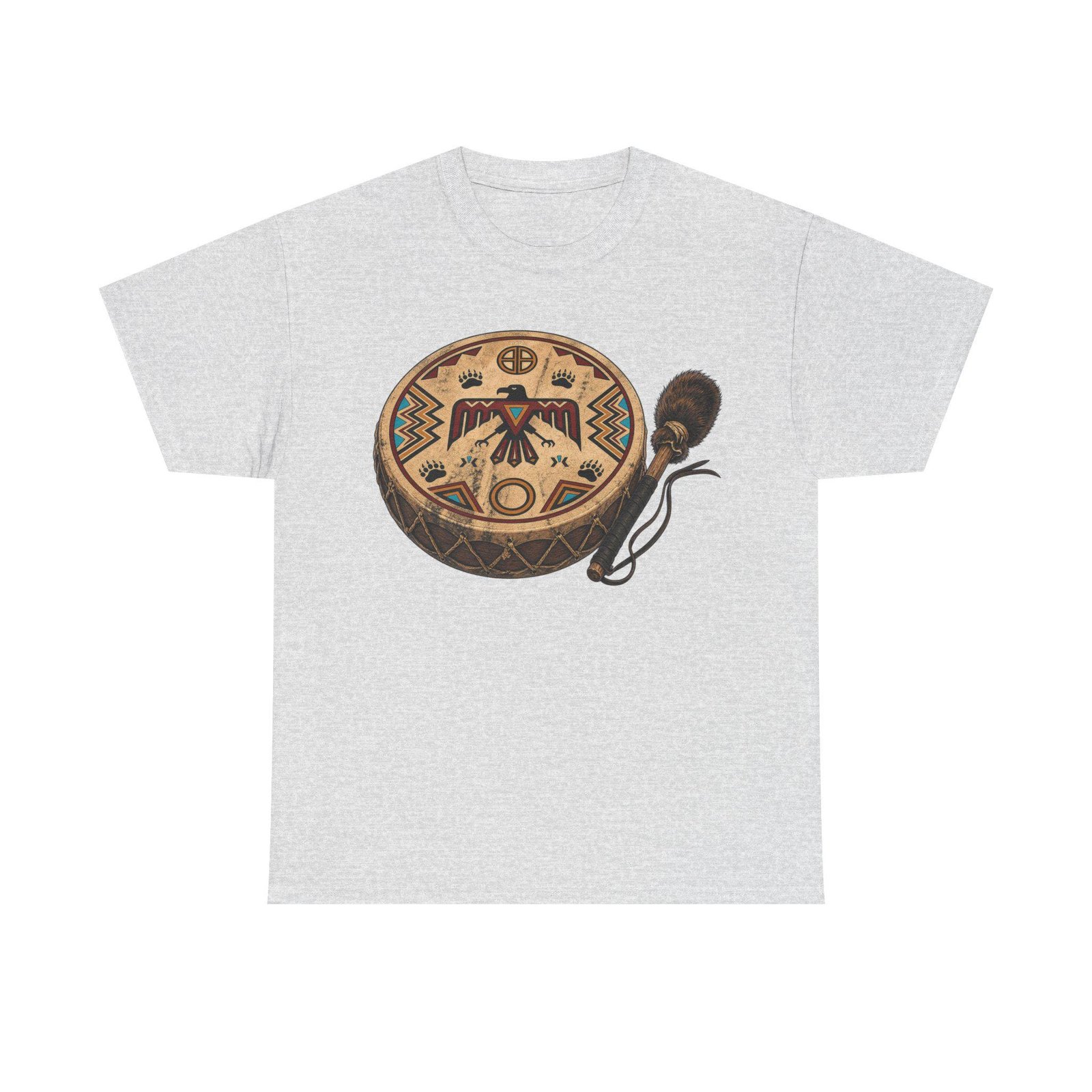 Native American Thunderbird Drum T-Shirt - A Krazy Bear Original - Image 2