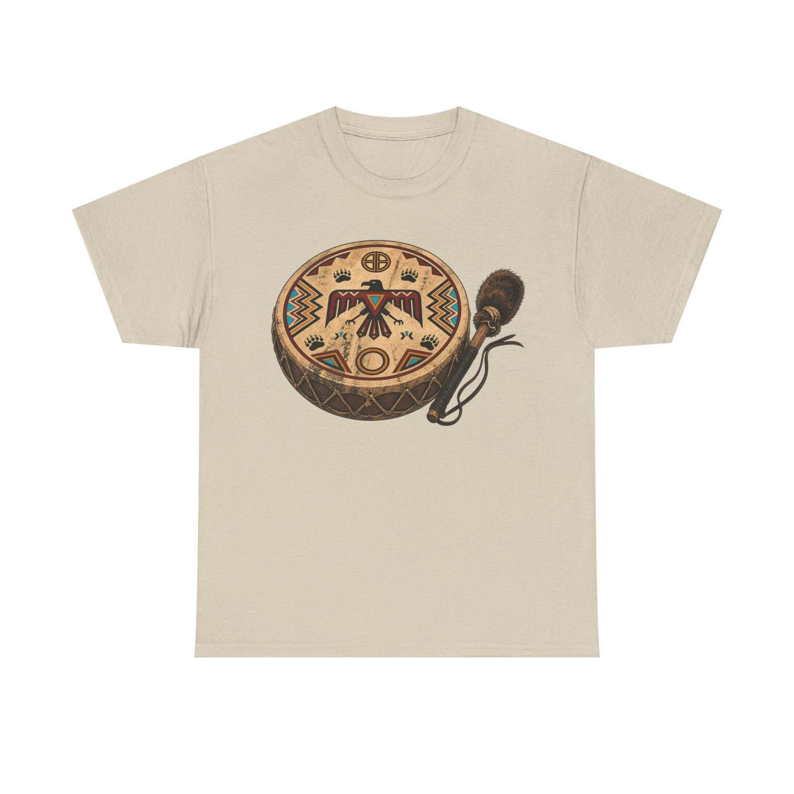 Native American Thunderbird Drum T-Shirt - A Krazy Bear Original - Image 4