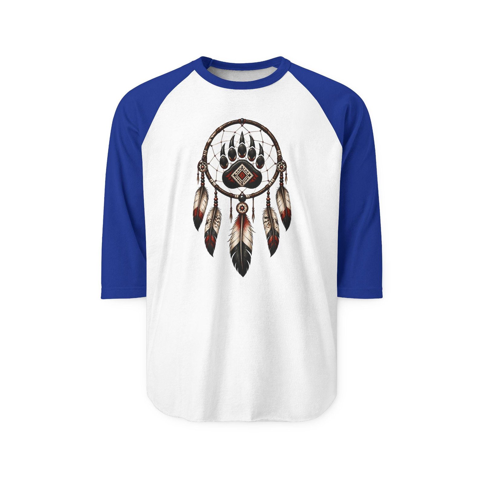 Bear Paw Dreamcatcher Mid Sleeve T-Shirt - A Krazy Bear Original - Image 3