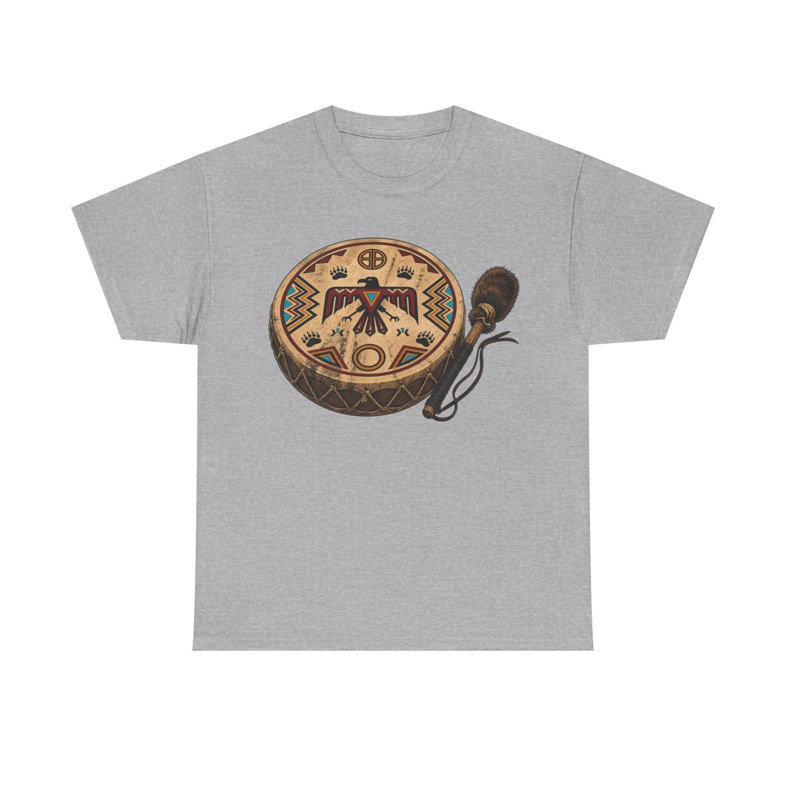Native American Thunderbird Drum T-Shirt - A Krazy Bear Original - Image 5