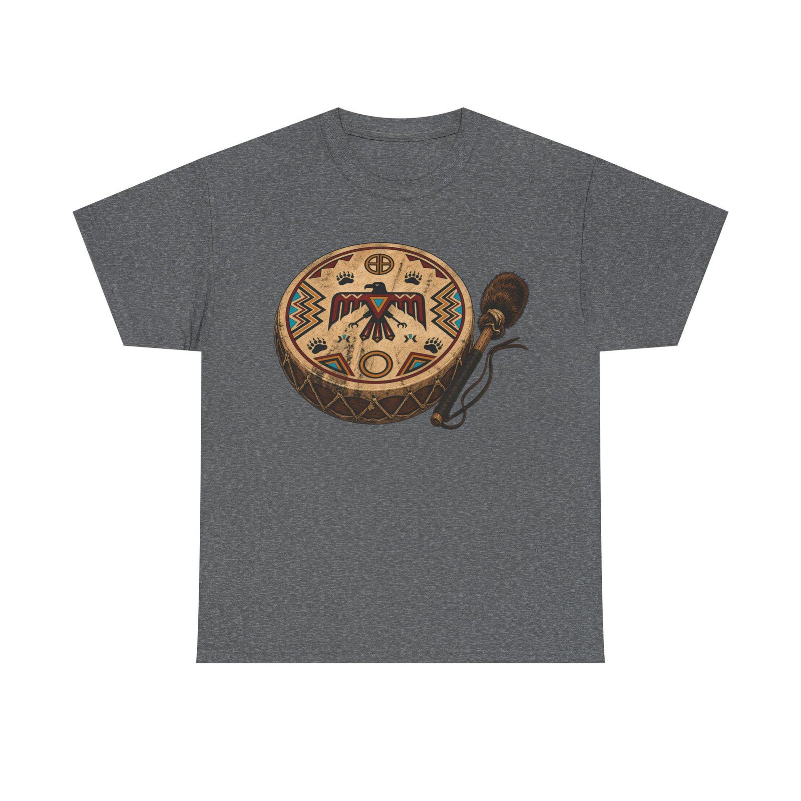 Native American Thunderbird Drum T-Shirt - A Krazy Bear Original - Image 7