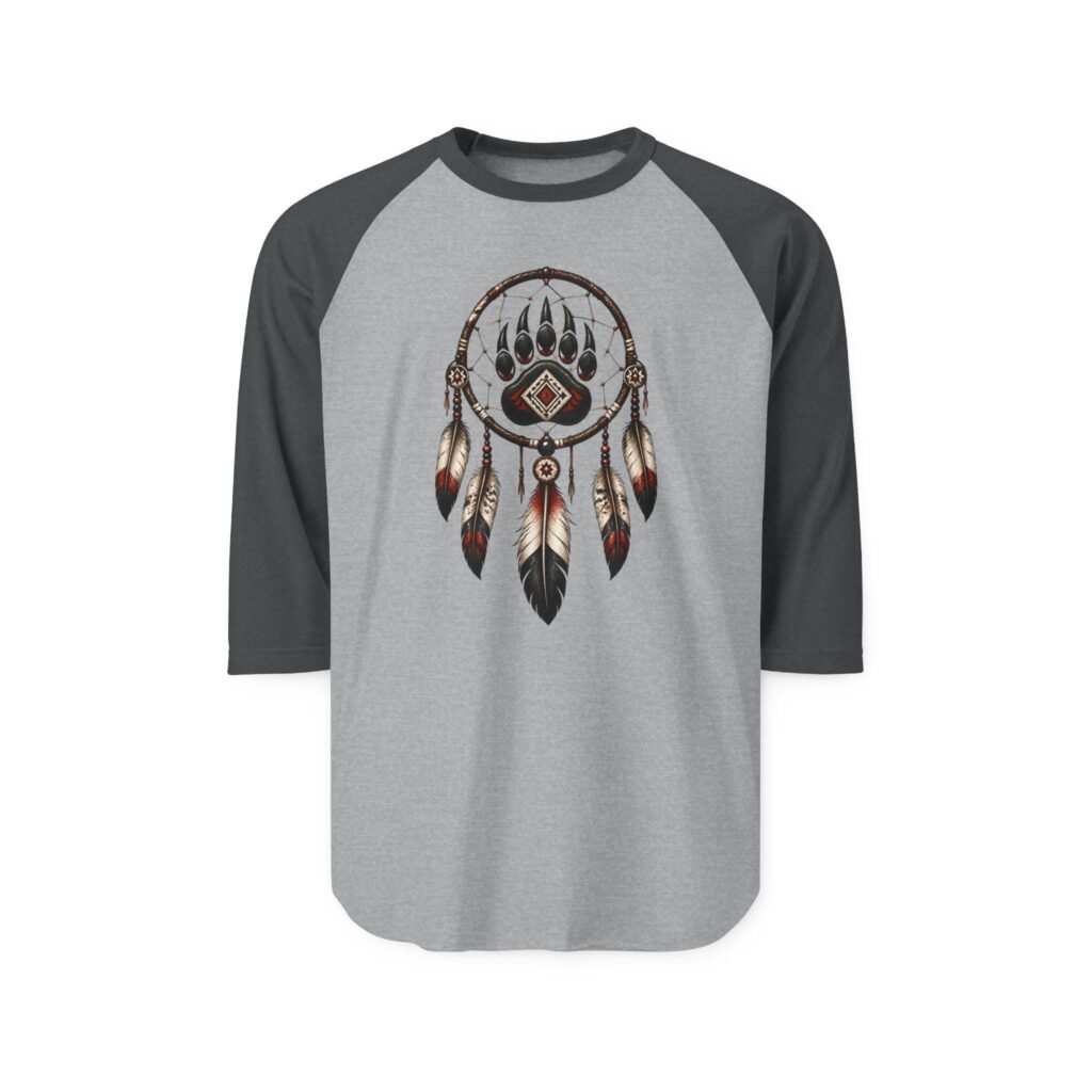 Bear Paw Dreamcatcher Mid Sleeve T-Shirt - A Krazy Bear Original